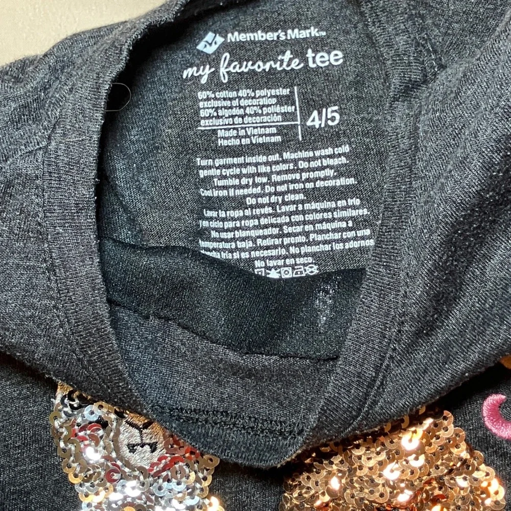 Girls 4-5TMember's Mark Unicorn Squad Sequin Tee and Garanimals Pink Skort Set